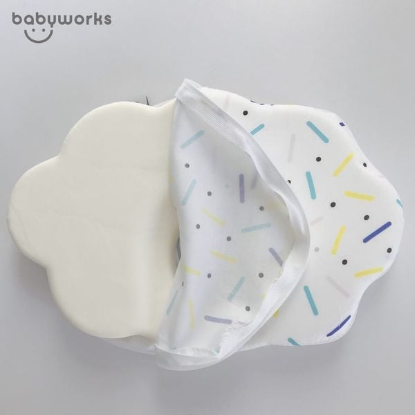 Babyworks Gối Chống Bẹt Đầu Cho Bé Chất Liệu Cao Su Non Đàn Hồi