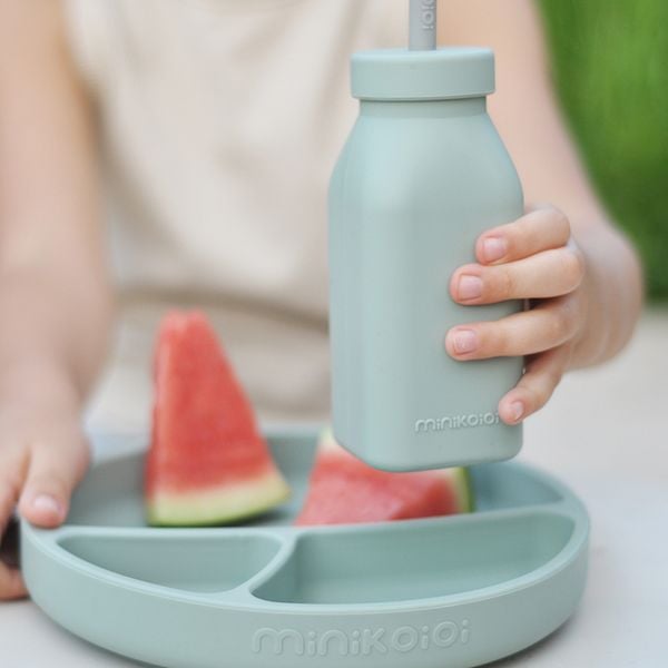 MinikOiOi Khay Ăn Dặm Silicone Có Đế Hít Chống Trơn