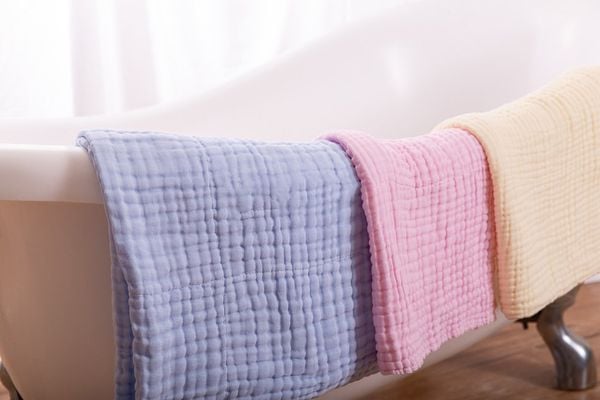 L'Ange Khăn Quấn Ủ Tóc/Khăn Lau Tóc/Khăn Tắm Vải Bông 6 Lớp 55x90cm