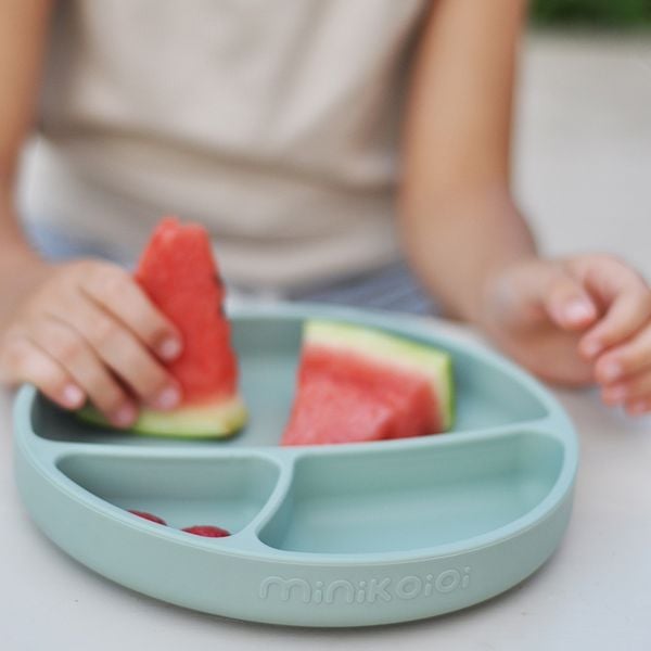 MinikOiOi Khay Ăn Dặm Silicone Có Đế Hít Chống Trơn