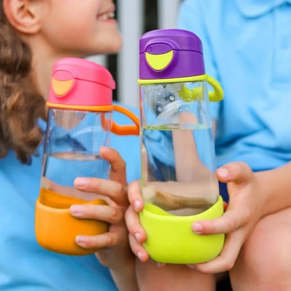 b.box Bình Nước Vòi Silicone Chất Liệu Tritan Có Van Chống Sặc 450ml