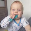 BRUSH-BABY BÀN CHẢI TẬP ĐÁNH RĂNG VÀ MÁT XA NƯỚU SILICONE MỀM MẠI CHO BÉ (10-36 THÁNG)