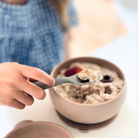 MinikOiOi Muỗng Ăn Dặm Silicone Cao Cấp Mềm Mại Cho Bé (Set 2 Cái)