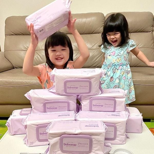 Bebesup Khăn Giấy Ướt Premier An Toàn Cho Mẹ & Bé
