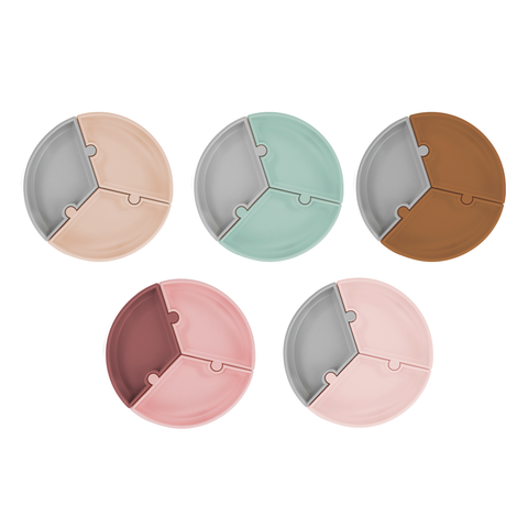 MINIKOIOI KHAY ĂN DẶM SILICONE CAO CẤP CHO BÉ CÓ THỂ THÁO RỜI TIỆN LỢI VÀ DỄ VỆ SINH