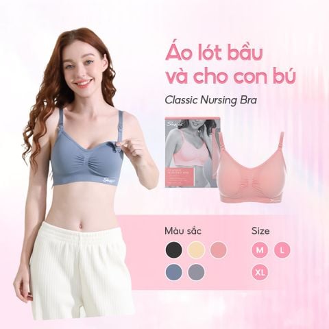 SHAPEE ÁO LÓT BẦU VÀ CHO CON BÚ CLASSIC KHÔNG GỌNG KHÔNG ĐƯỜNG MAY, MỀM MẠI, ĐÀN HỒI, CÓ NÚT THÁO TIỆN LỢI, TẶNG KÈM MIẾNG NỐI MÓC ÁO