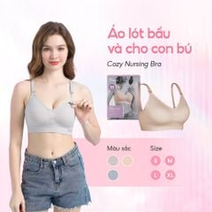 SHAPEE ÁO LÓT BẦU VÀ CHO CON BÚ COZY KHÔNG GỌNG KHÔNG ĐƯỜNG MAY, MỀM MẠI, ĐÀN HỒI, CÓ NÚT THÁO TIỆN LỢI, TẶNG KÈM MIẾNG NỐI MÓC ÁO
