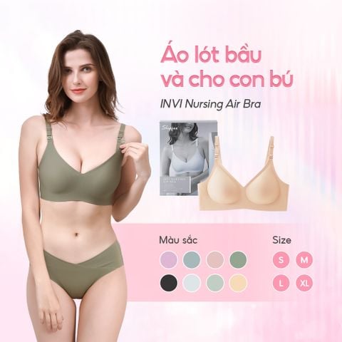 SHAPEE ÁO LÓT BẦU VÀ CHO CON BÚ INVI KHÔNG GỌNG KHÔNG ĐƯỜNG MAY, TRƠN MÁT, SIÊU MỊN, ĐÀN HỒI, CÓ NÚT THÁO TIỆN LỢI