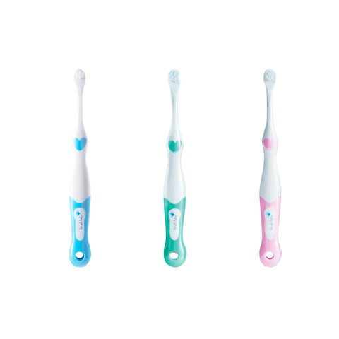BRUSH-BABY BÀN CHẢI ĐÁNH RĂNG GIAI ĐOẠN 1 VỚI LÔNG BÀN CHẢI MỀM MẠI DỊU NHẸ CHO BÉ (0 - 18 THÁNG)