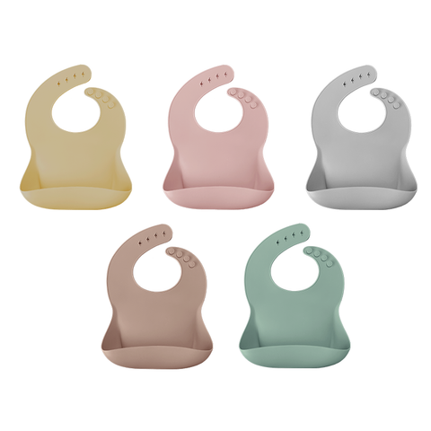 MINIKOIOI YẾM ĂN DẶM SILICONE CAO CẤP CÓ MÁNG HỨNG CHỐNG THẤM DỄ VỆ SINH CHO BÉ