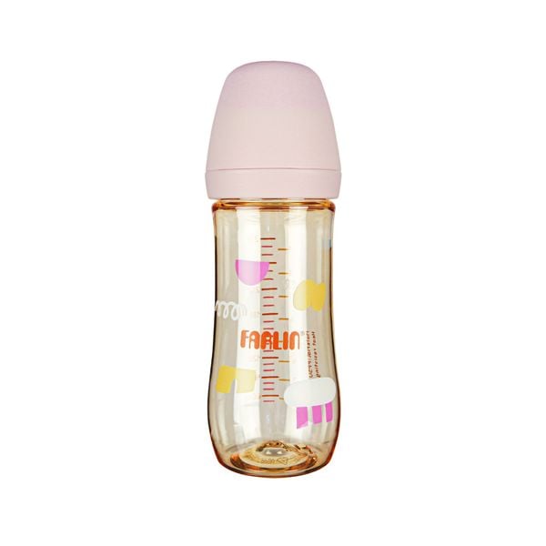 FARLIN Bình Sữa PPSU Cổ Rộng, Núm Ti Silicone Siêu Mềm, Chống Đầy Hơi Cho Bé