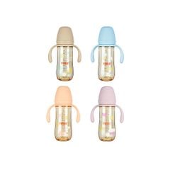 FARLIN BÌNH SỮA PPSU SMART DRINK CAO CẤP, CỔ RỘNG DỄ VỆ SINH, NÚM TI SILICONE SIÊU MỀM CHỐNG ĐẦY HƠI CHO BÉ, CÓ TAY CẦM TIỆN LỢI (270ML)