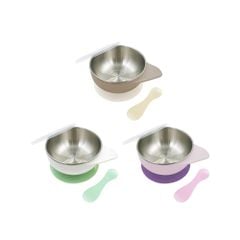 FARLIN BỘ CHÉN INOX CÁCH NHIỆT KÈM MUỖNG SILICONE MỀM MẠI, CÓ ĐẾ HÍT CHỐNG TRƠN VÀ NẮP ĐẬY TIỆN LỢI CHO BÉ