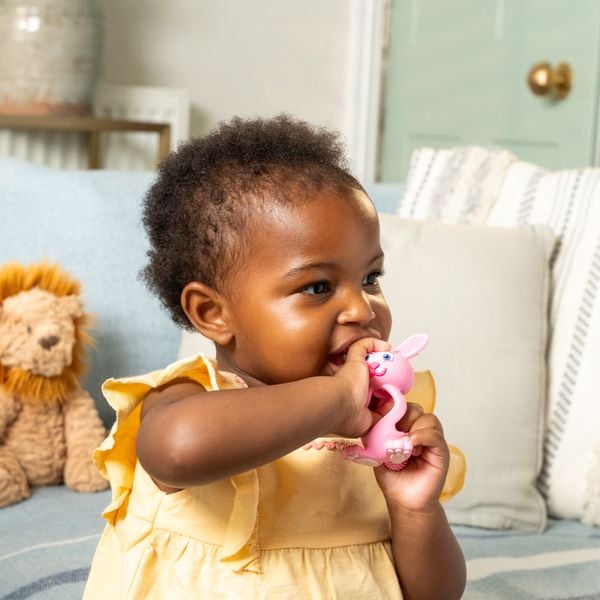 Brush-Baby Gặm Nướu Hình Thỏ Silicone Mát Xa Nướu Cho Bé