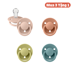 BIBS NÚM TI TRÒN DELUX CHẤT LIỆU SILICONE MỀM MẠI HỖ TRỢ CHỈNH NHA CHO BÉ, TẶNG KÈM HỘP ĐỰNG TI TIỆN LỢI