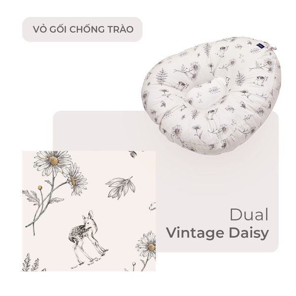 Elava Vỏ Gối Chống Trào Ngược Thoáng Khí Cho Bé Sơ Sinh (Không Kèm Ruột Gối)