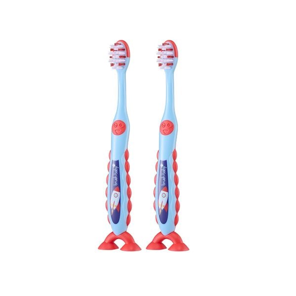 Brush-Baby Bộ 2 Bàn Chải Đánh Răng Flossbrush Cho Bé (3 - 6 Tuổi)