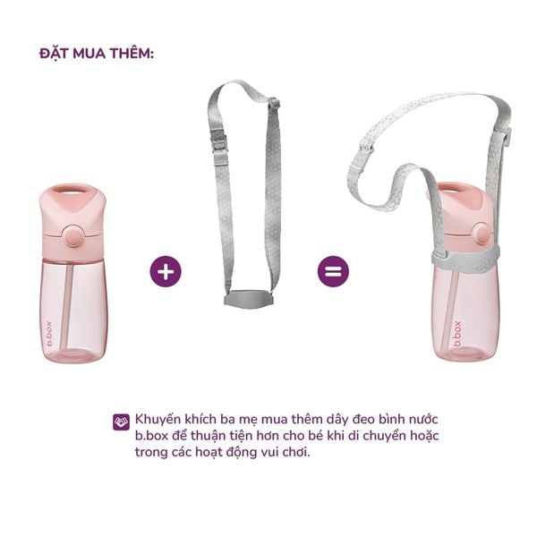 b.box Bình Nước JNR. 380ml Đầu Hút Silicone Cho Bé