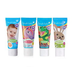 BRUSH-BABY KEM ĐÁNH RĂNG CÓ FLUORIDE CHO BÉ Ở MỌI ĐỘ TUỔI 50ML