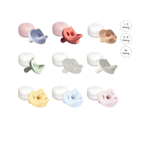 MOYUUM NÚM TI SILICONE CHO BÉ, TẶNG KÈM HỘP ĐỰNG TIỆN LỢI