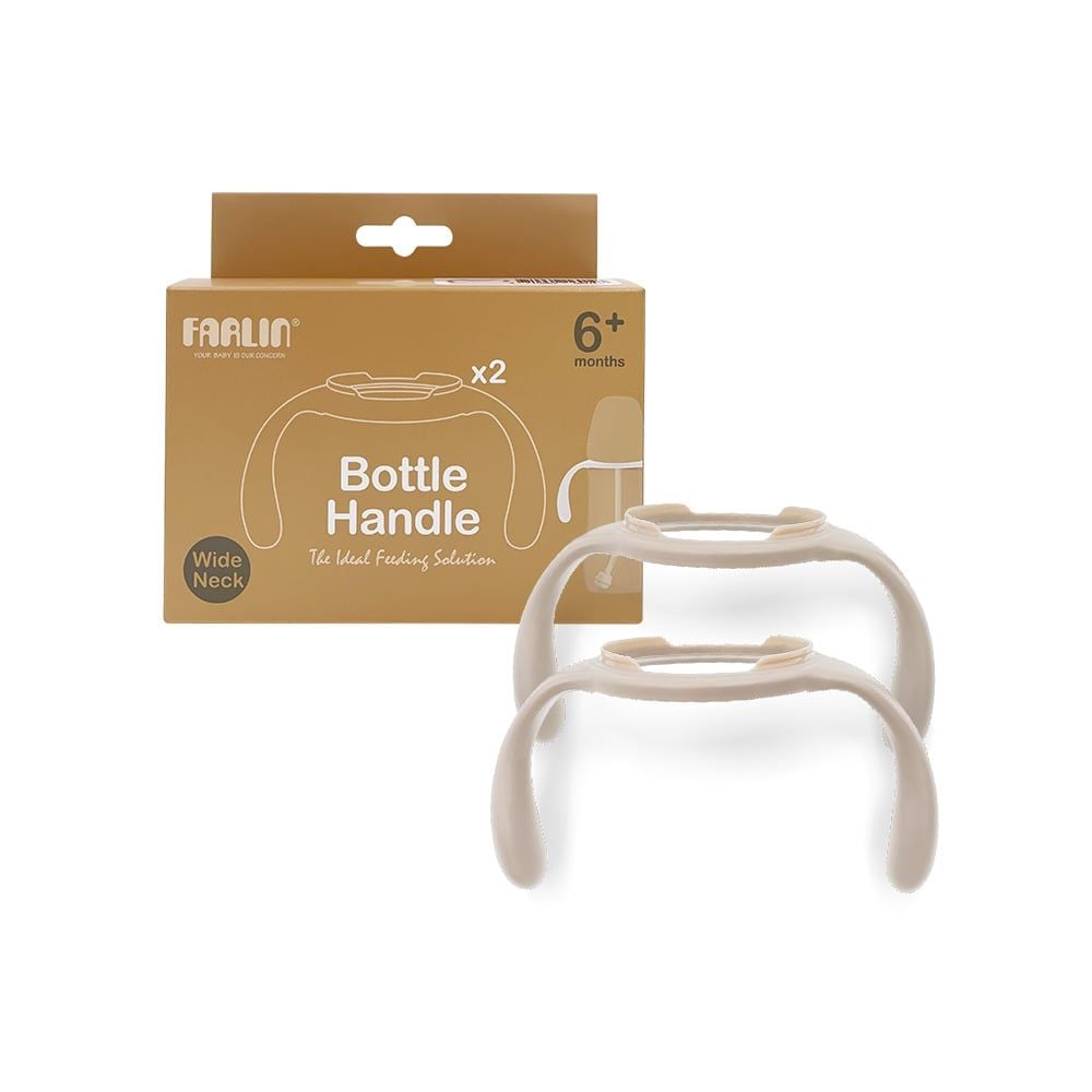 FARLIN Bộ 2 Tay Cầm Bình Sữa Cổ Rộng Giúp Bé Tự Cầm Nắm