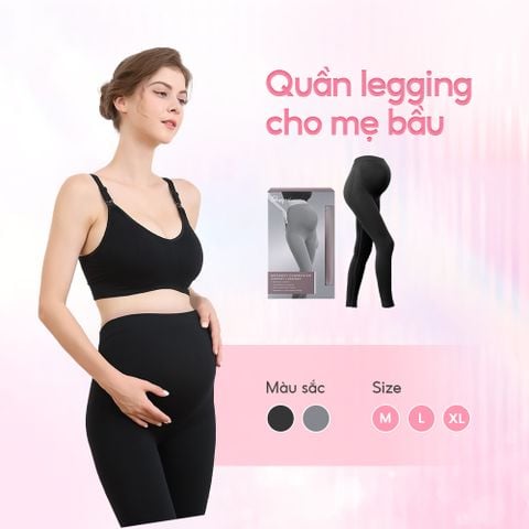 SHAPEE QUẦN LEGGING CHO MẸ BẦU CO GIÃN 4 CHIỀU, HỖ TRỢ TOÀN BỘ VÙNG BỤNG, MỀM MẠI, THOÁNG KHÍ, THOẢI MÁI TỐI ĐA