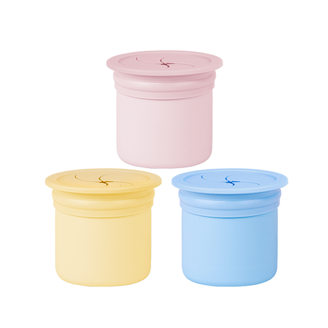 MINIKOIOI CỐC UỐNG NƯỚC ĐA NĂNG KÈM ỐNG HÚT VÀ NẮP ĐẬY SILICONE CAO CẤP CHO BÉ