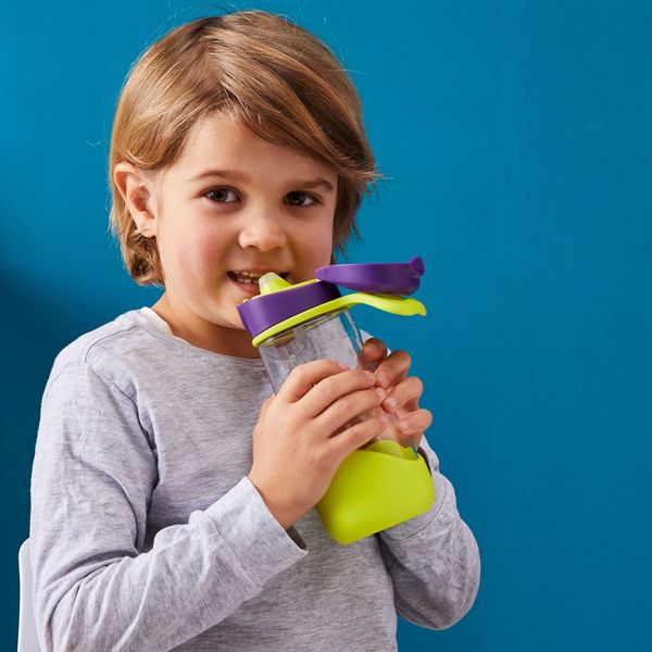 b.box Bình Nước Vòi Silicone Chất Liệu Tritan Có Van Chống Sặc 450ml