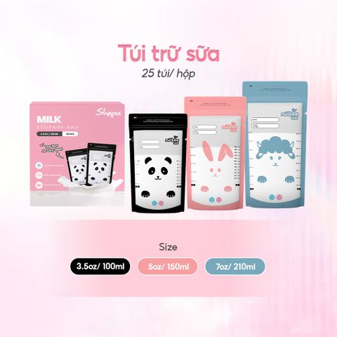 SHAPEE TÚI TRỮ SỮA CẢM BIẾN NHIỆT AN TOÀN, TIỆN LỢI (HỘP 25 TÚI)