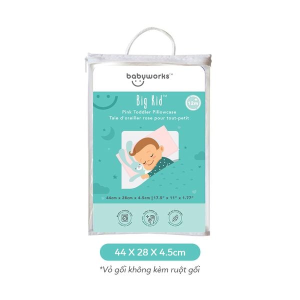 Babyworks Vỏ Gối Ngủ Thoáng Khí Mềm Mại Giúp Bé Ngủ Ngon