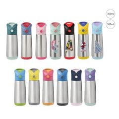 B.BOX BÌNH NƯỚC GIỮ NHIỆT ĐA NĂNG CHẤT LIỆU THÉP KHÔNG GỈ, TÍCH HỢP TAY CẦM, ĐẦU HÚT SILICONE CHO BÉ