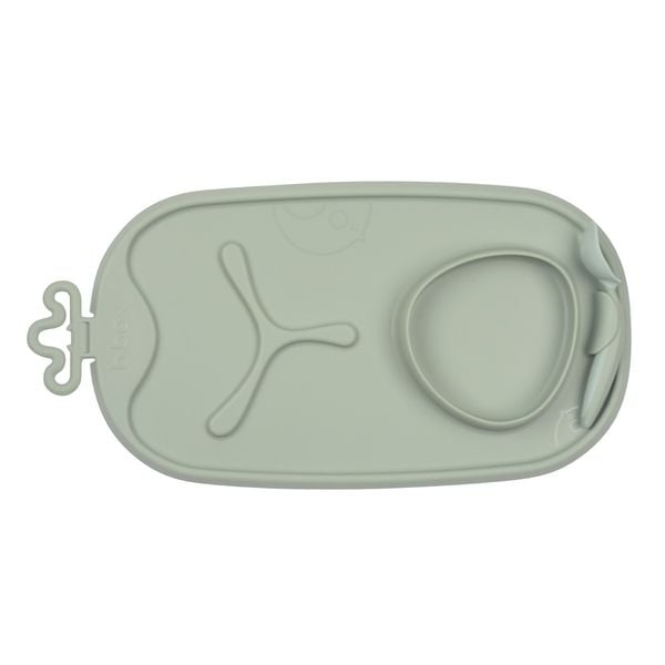 b.box Khay Ăn Dặm Silicone Có Thể Cuộn Tròn, Tặng Kèm Muỗng Cho Bé