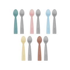 MINIKOIOI MUỖNG ĂN DẶM SILICONE CAO CẤP MỀM MẠI CHO BÉ (SET 2 CÁI)