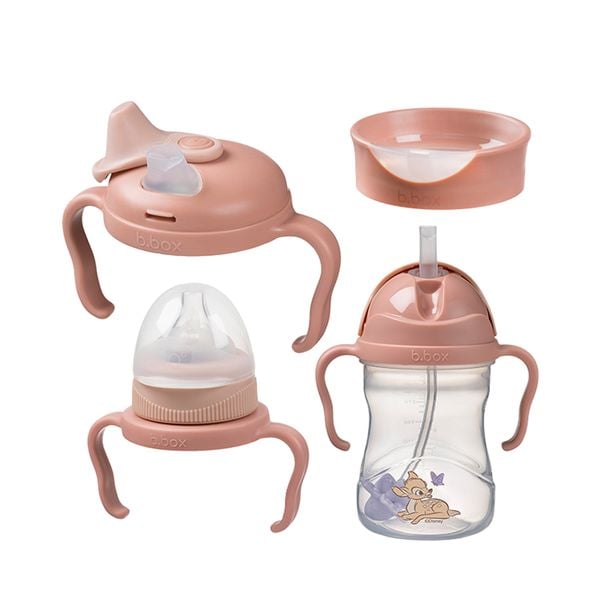 b.box Bộ Bình Nước 4 Nắp Thay Thế Tiện Dụng Cho 4 Giai Đoạn Phát Triển Của Bé