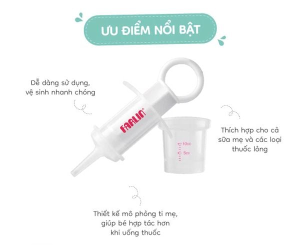FARLIN Dụng Cụ Cho Bé Uống Thuốc & Uống Sữa An Toàn, Tiện Lợi