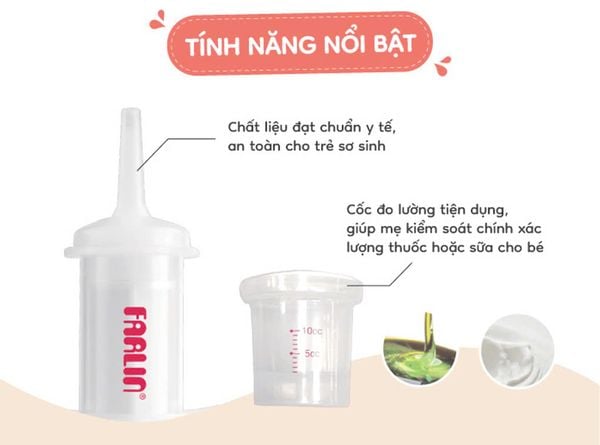 FARLIN Dụng Cụ Cho Bé Uống Thuốc & Uống Sữa An Toàn, Tiện Lợi