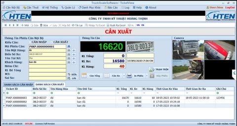  Phần mềm trạm cân ô tô HtenTruck 
