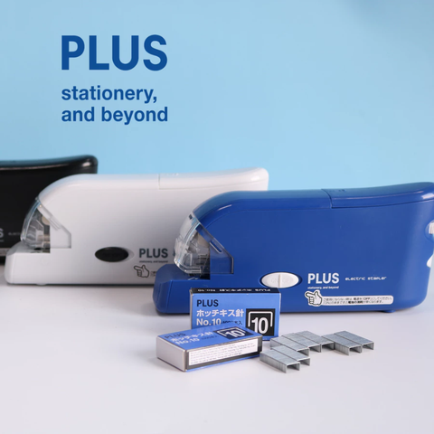 Máy dập ghim tự động Plus - Sử dụng cáp USB hoặc pin AAA - Dập tối đa 20 tờ A4 - Dùng ghim bấm số 10