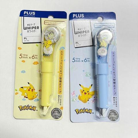 Băng xóa PLUS WH-PL POKEMON 5mm x 6m WH-1905 - Màu Pastel, dạng bút thon gọn