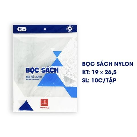 Nilon Bọc sách Hồng Hà 3269 - Kích thước: 190x265mm - Dành cho sách giáo khoa cải cách