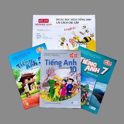 Tập 5 tờ bọc Decal An An 8001 kích thước 450x320mm - Bọc cho sách tiếng anh kích thước bìa: 198x280mm