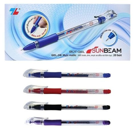 Hộp 20 Bút nước Thiên Long Gel-08 0.5mm - Tặng 1 hồ khô