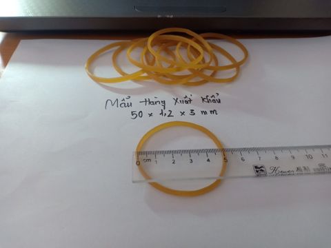 Dây chun bản lớn 3mm đường kính 50mm, dày 1.2mm - Gói 500g tương đương khoảng 600 cái/gói