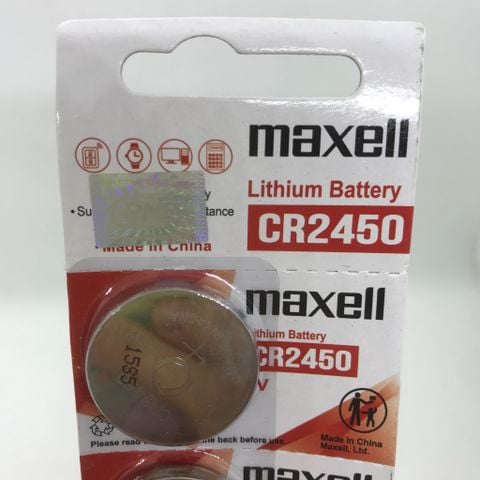 Pin nút 3V Maxell CR2450 Lithium Vỉ 1 Viên