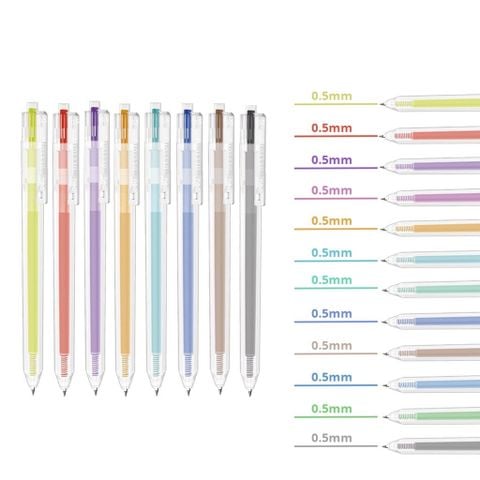 Bút gel nhiều màu Deli G118 nét 0.5mm - nhanh khô viết đều trơn tru lâu hết mực chất lượng cao
