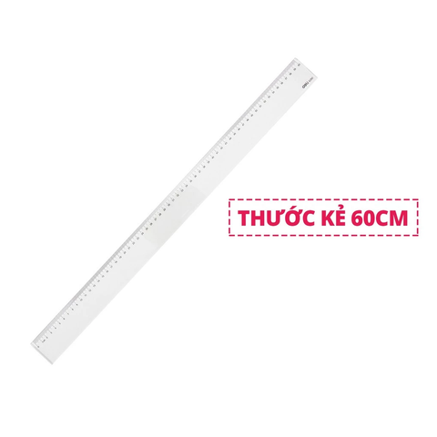 Thước thẳng 60cm Deli 6260 - Trong suốt, vạch kẻ rõ ràng