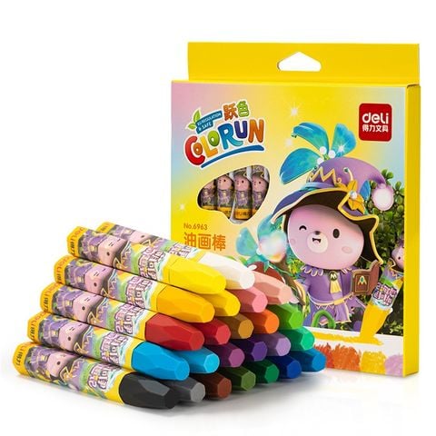 Bút sáp màu dầu 24 màu Deli 6963 (Sáp dầu)