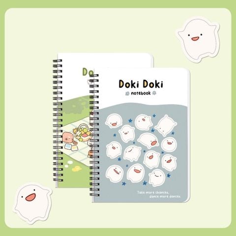 Sổ lò xo A4 Hải Tiến 200 trang DOKI DOKI 8533 - Kích thước 210 x 297 mm, Định lượng 70gsm