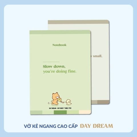 Vở kẻ ngang Hải Tiến 200 trang DAY DREAM 9134 - Định lượng 70gsm - Giấy vàng chống lóa - MUA 5 TẶNG 1 BÚT BI