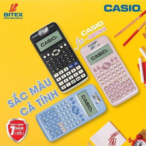 Máy tính Casio FX-580VN X - Tặng 1 hộp bút DoubleA và 1 bút Nhật trị giá 65K